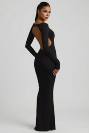 Oh Polly Regine robe longue dos nu noire modal