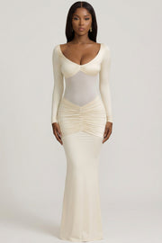 Oh Polly Dresses Alila 12424 robe longue ivoire dos ouvert
