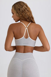 Oh Polly Bo+Tee BT2097 brassière sport gris chiné maintien léger