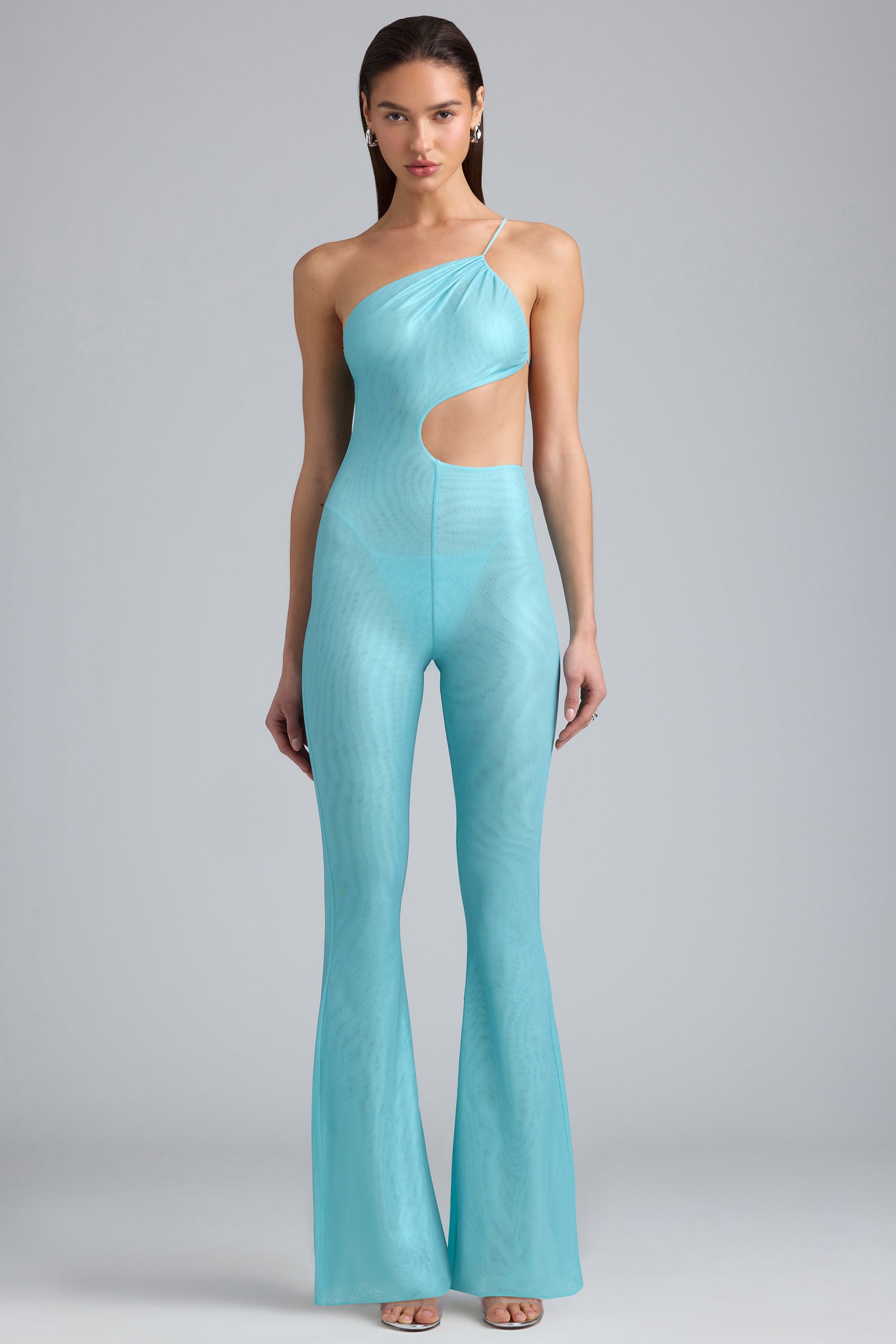 Oh Polly Amara 8183 combinaison flare bleu glacé 4