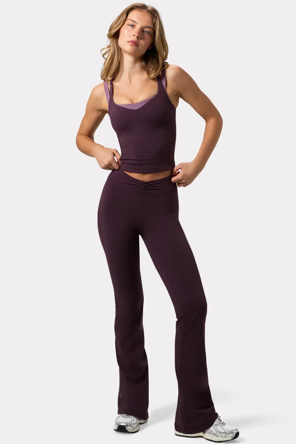 Oh Polly Bo+Tee BT11144 pantalon flare prune stretch