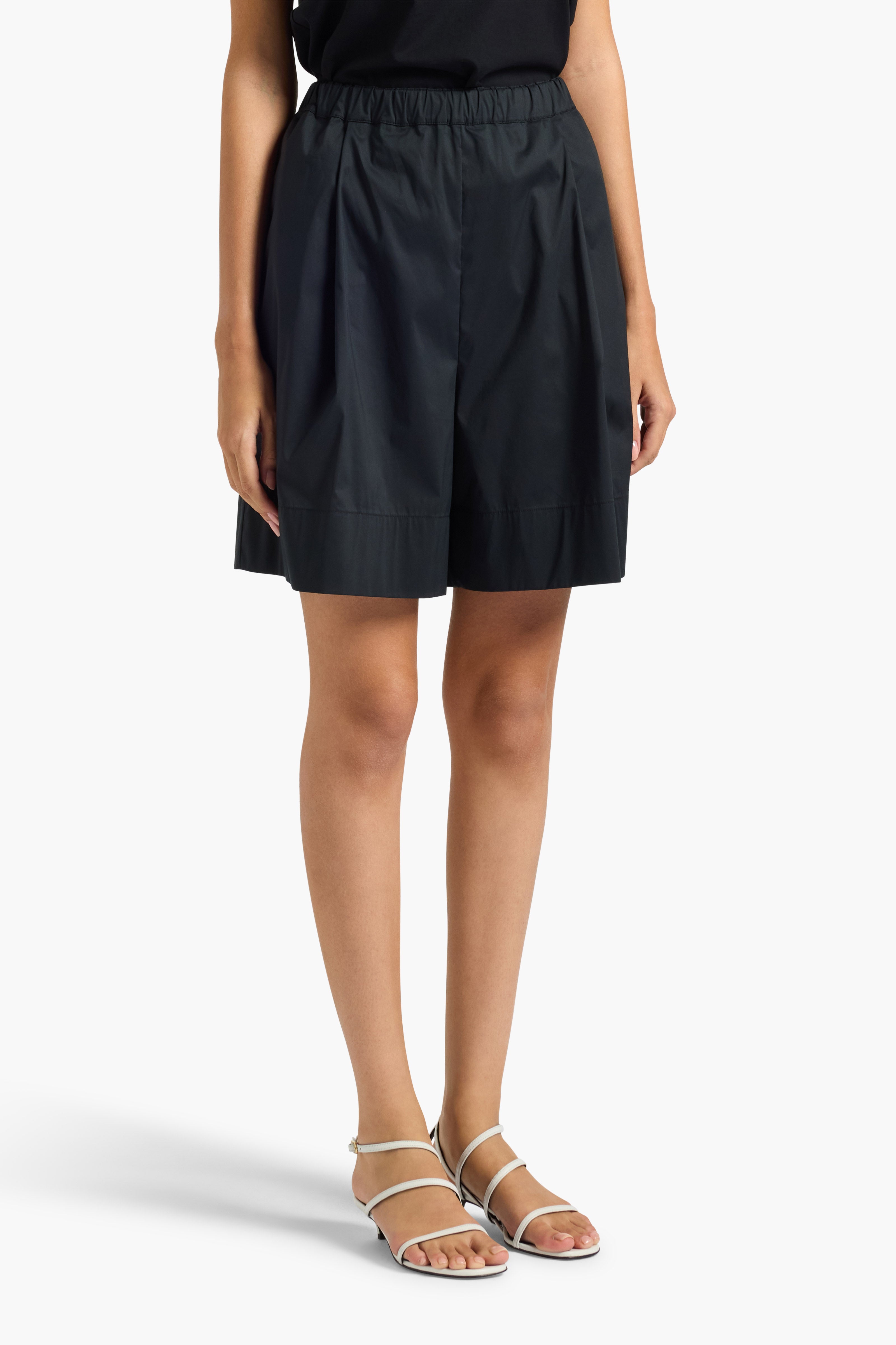 Liviana Conti Gale short noir popeline stretch taille haute