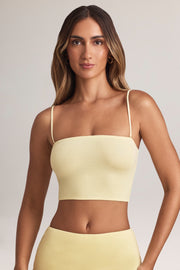 Oh Polly Verna Top Bandeau Crop Jaune Citron Modal
