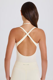 Oh Polly Body Croisé Crème Jersey Dos Nu String