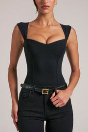 Oh Polly Bodysuits body noir col cœur modal
