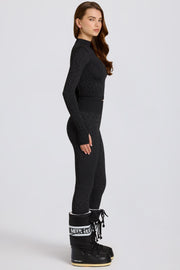 Oh Polly legging thermique léopard noir taille haute
