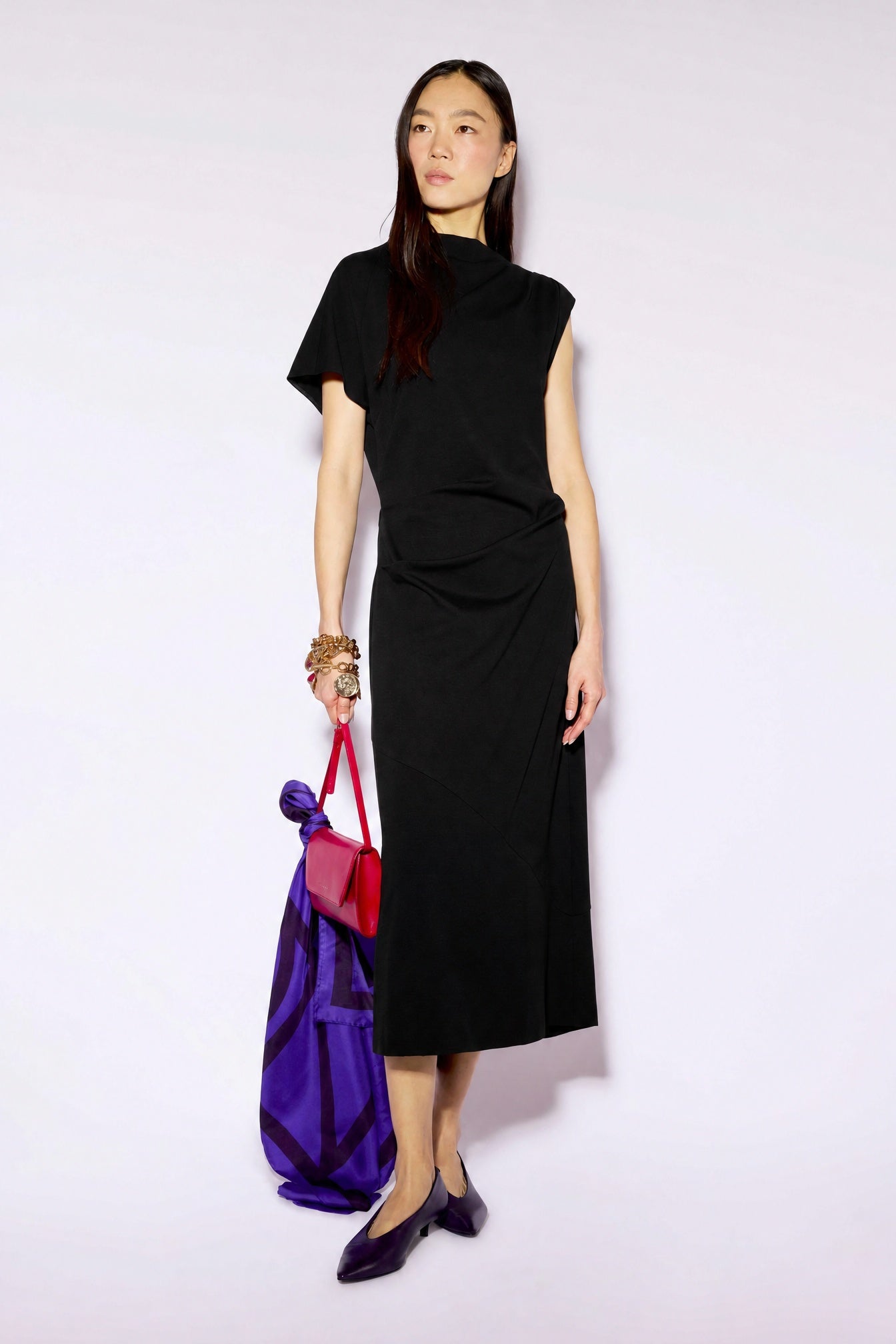 Liviana Conti Raquel robe midi myrtille