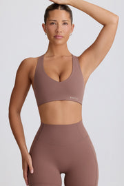 Oh Polly Bo+Tee brassière sport mocha maintien léger