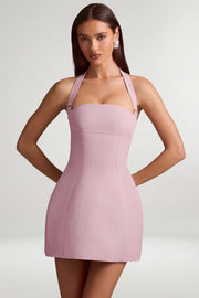 Oh Polly Odessa robe mini mauve rayée licou