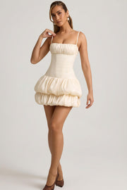 Oh Polly Clarice 12015 mini robe satin ivoire corset