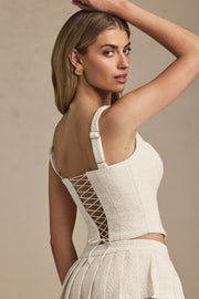 Oh Polly Nami 13693 top corset ivoire à lacets