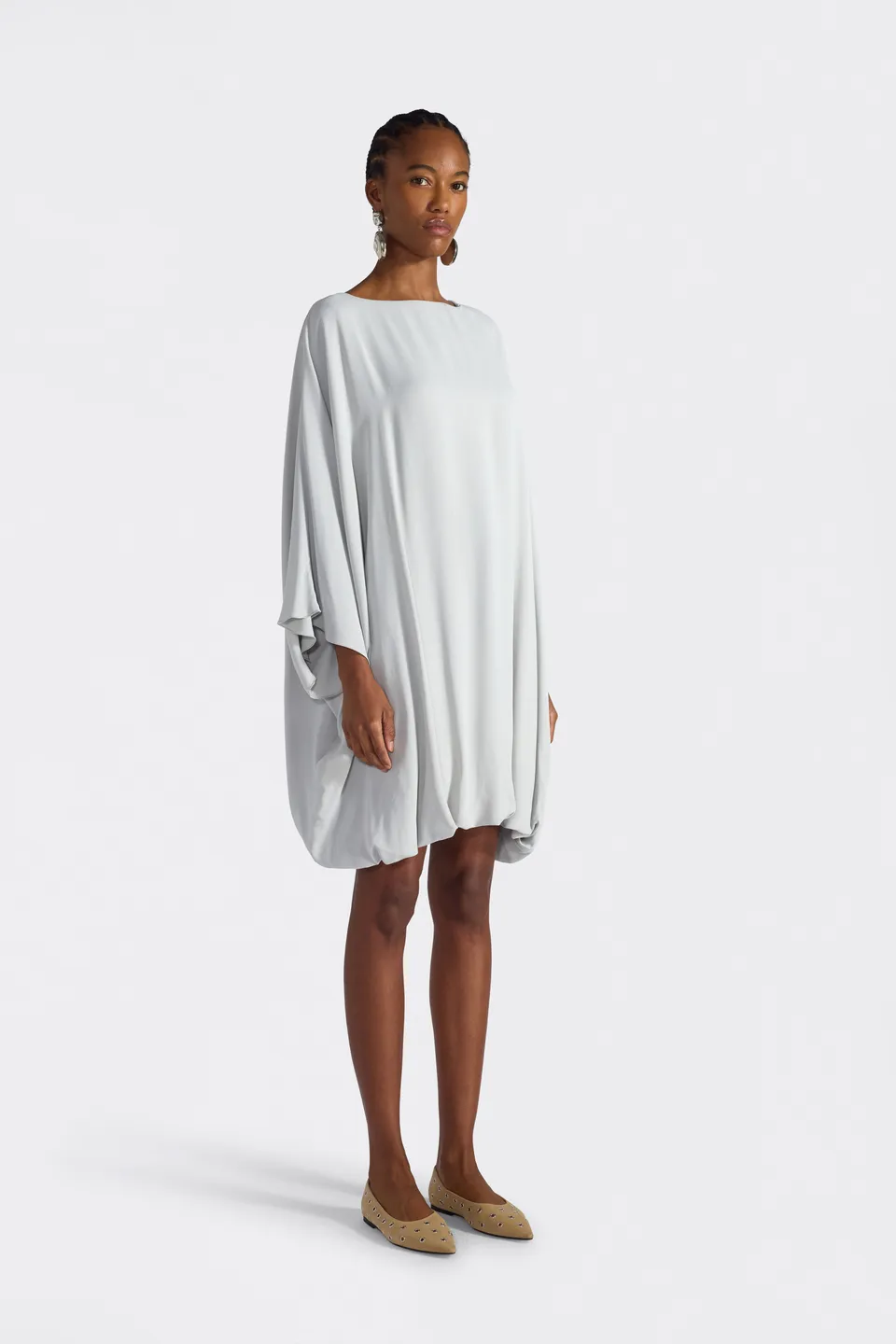 Liviana Conti Henriette Robe Courte Georgette Brezza Manches Longues
