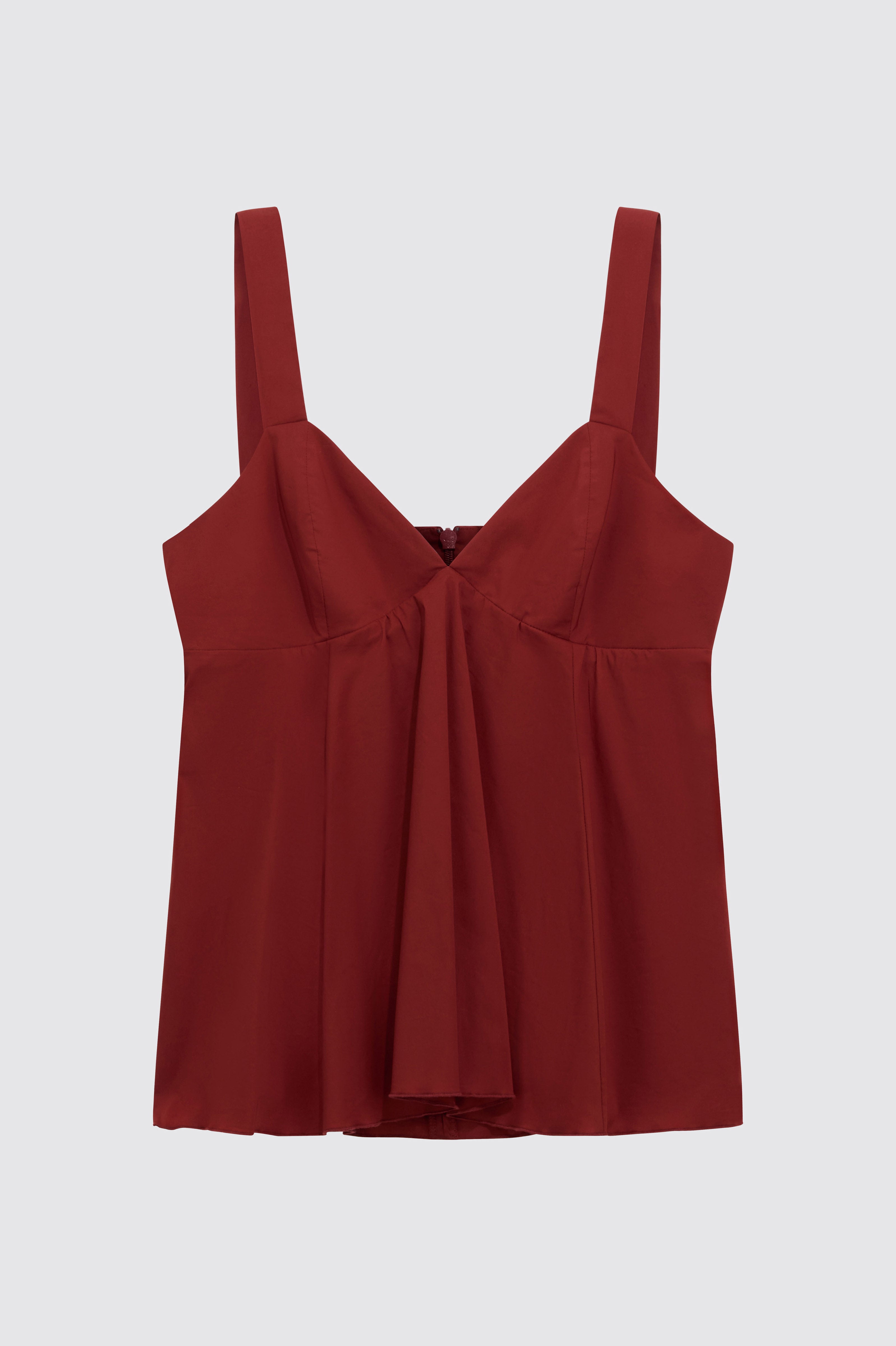 Liviana Conti Jane top bustier stretch bretelles rouge