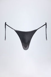 Oh Polly Swim Bas Bikini Tierra Silver Chrome String
