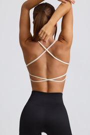 Oh Polly Super Sculpt BT2476 brassière sport blanche sans couture