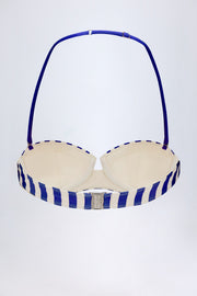 Oh Polly Swim Haut bikini Ascona balconnet bleu marine rayé