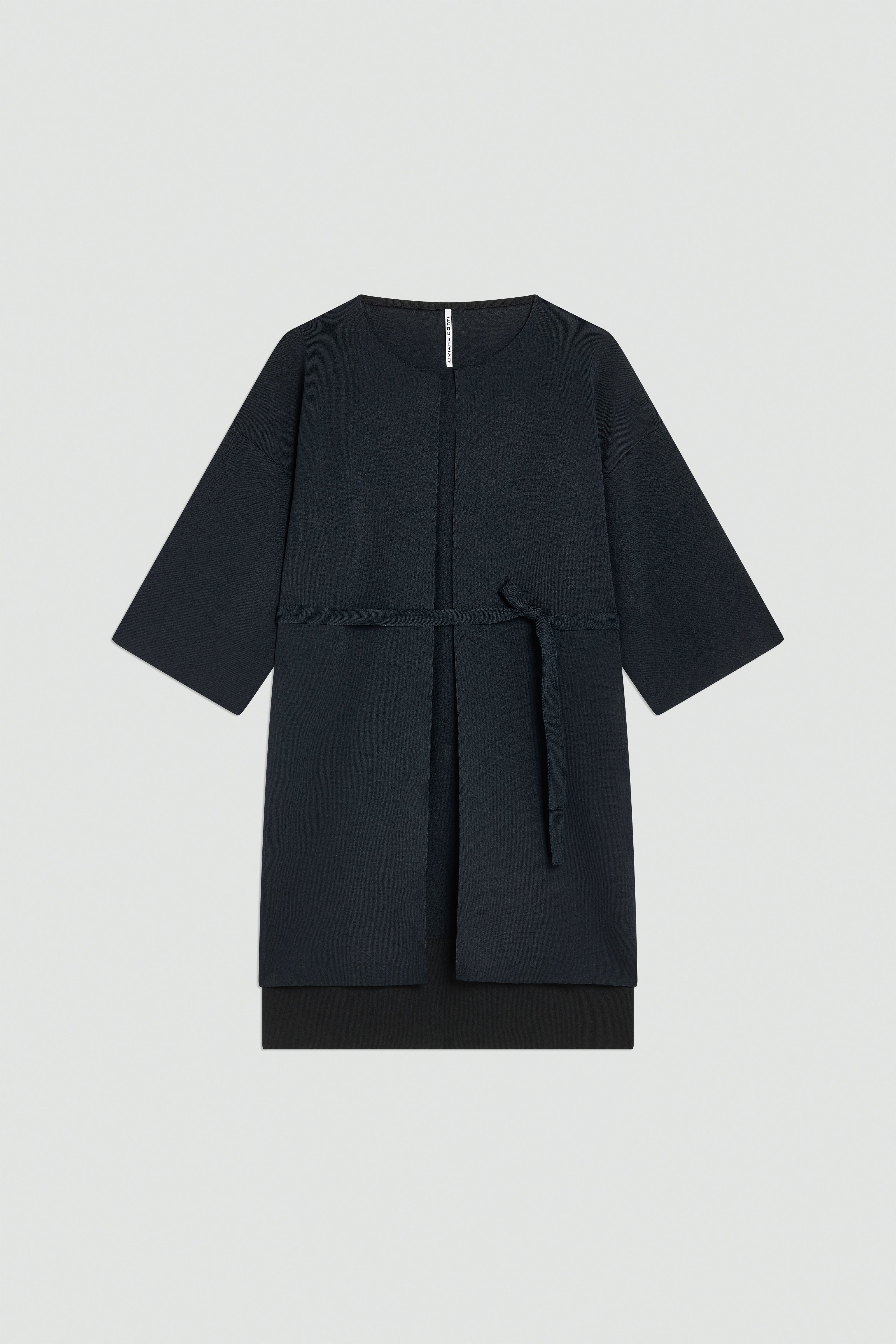 Liviana Conti Mila cardigan viscose ceinture kimono noir