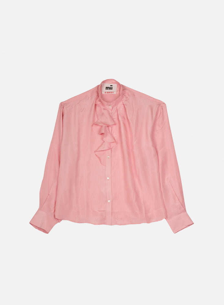 Mii à table Jabo Les Unis chemise soie col volant