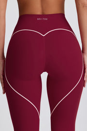 Oh Polly Bo+Tee Legging BT2088 cerise taille mi-haute
