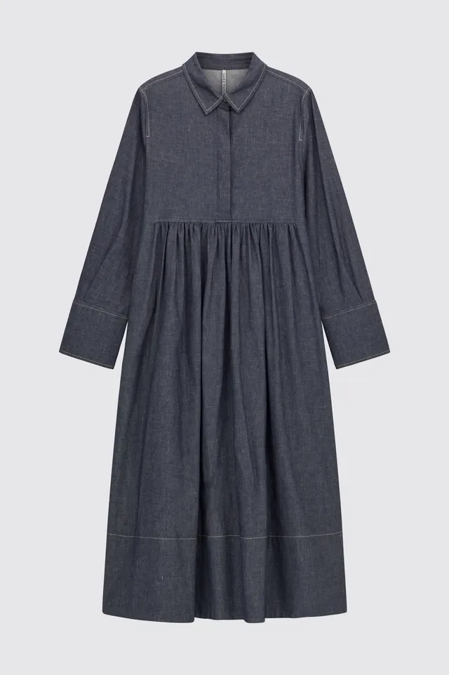 Liviana Conti Patricia F6SQ52 robe chemise Blue Denim chambray