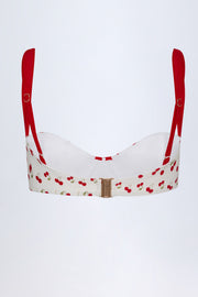 Oh Polly Albena Haut Bikini Balconnet Imprimé Cerise