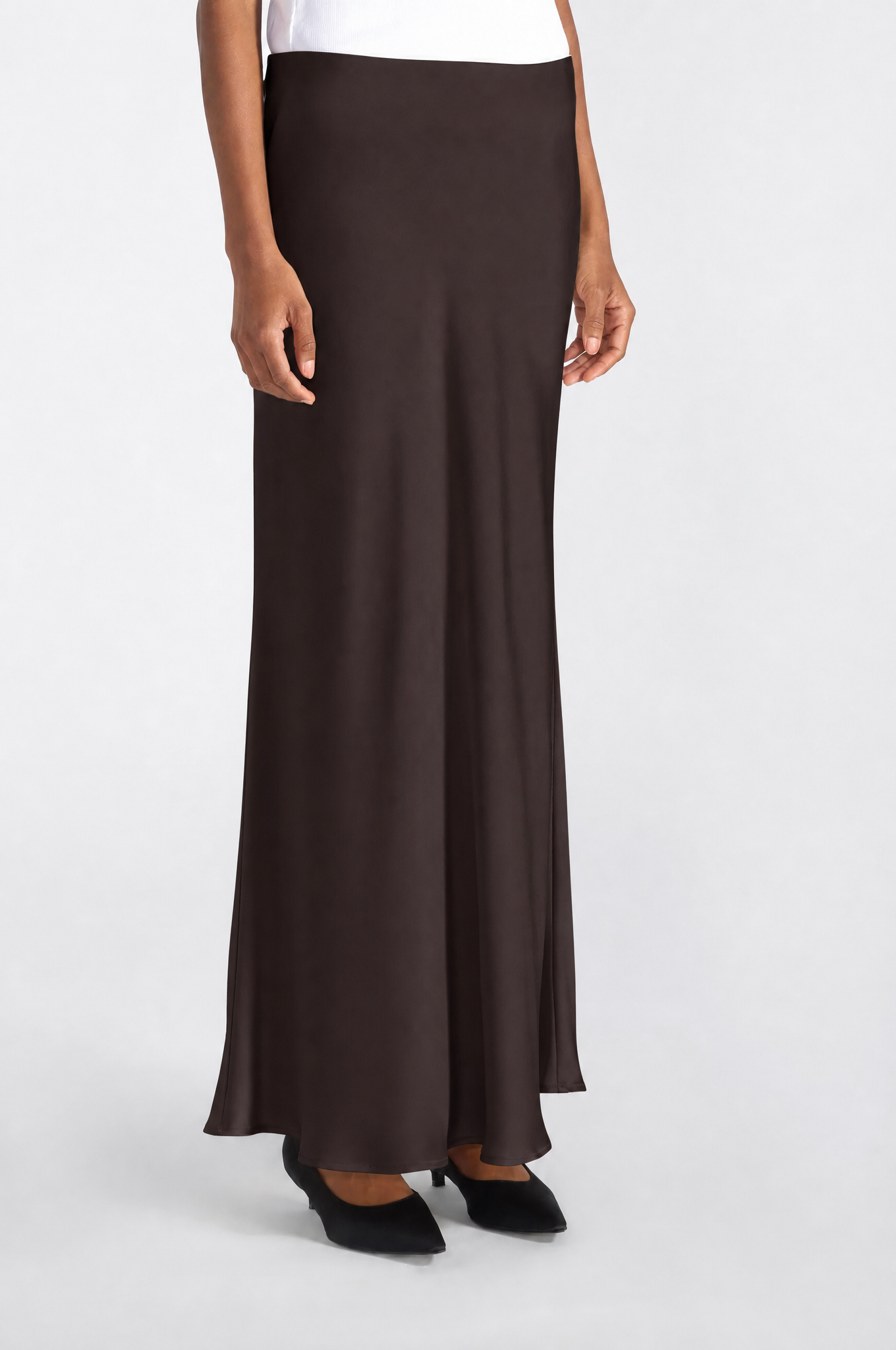Liviana Conti Bessie jupe longue satin alabastro