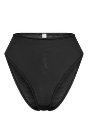 Oh Polly Intimates culotte taille haute noire mesh sans couture