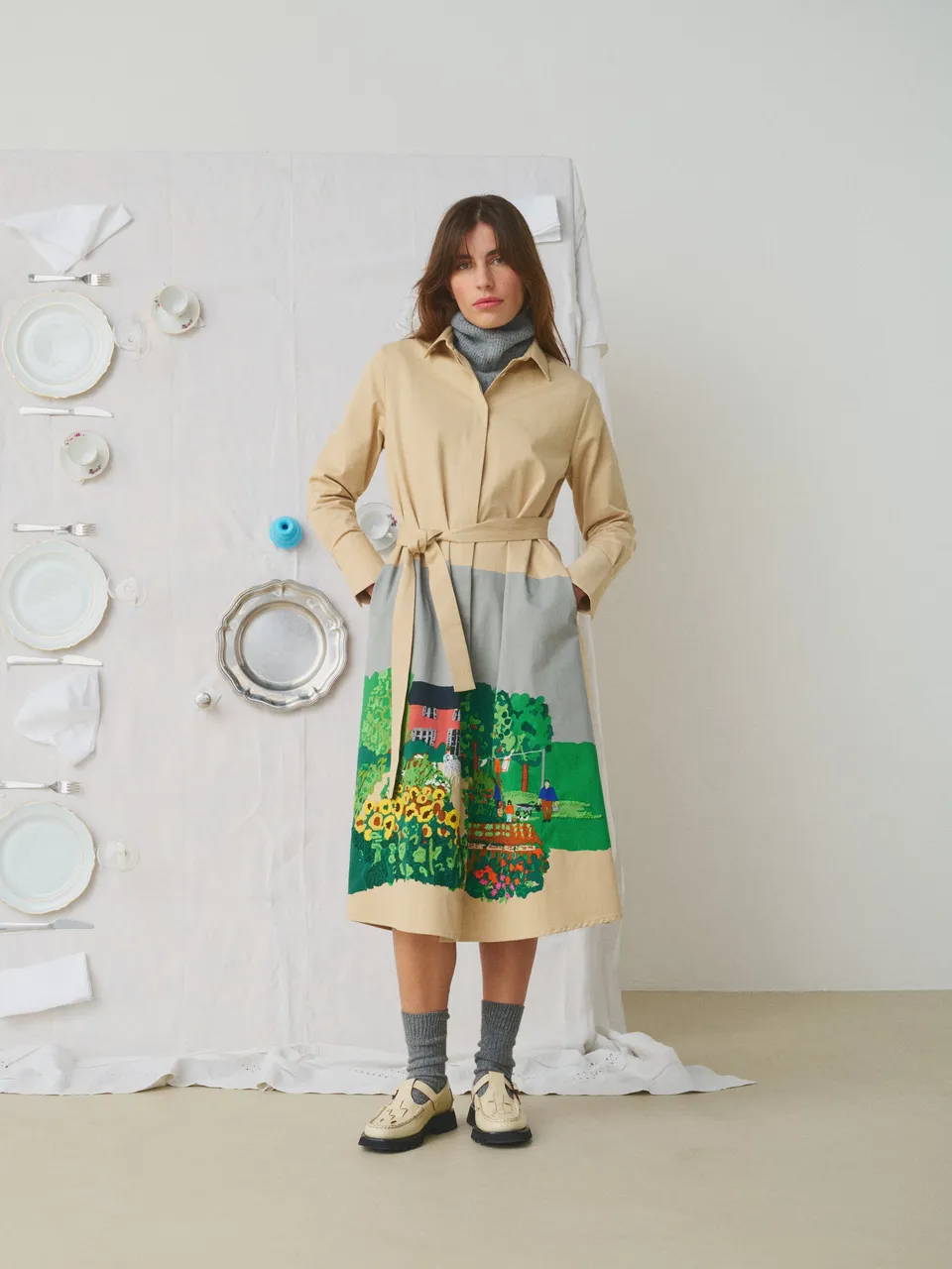 Mii à table Robe Luce Le Potager fleurie femme hiver