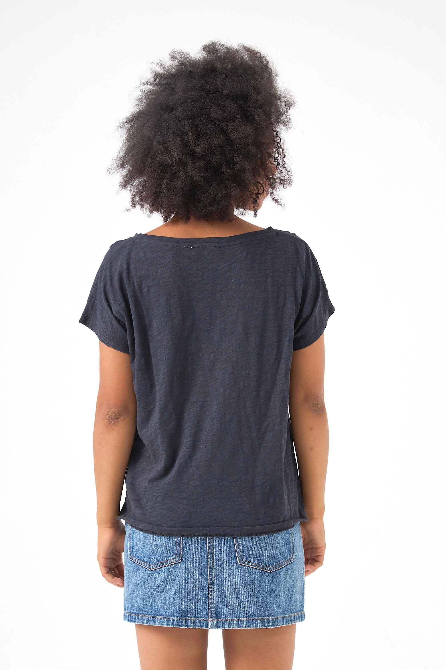 Chicosoleil Roxy tee-shirt flanelle noir charcoal
