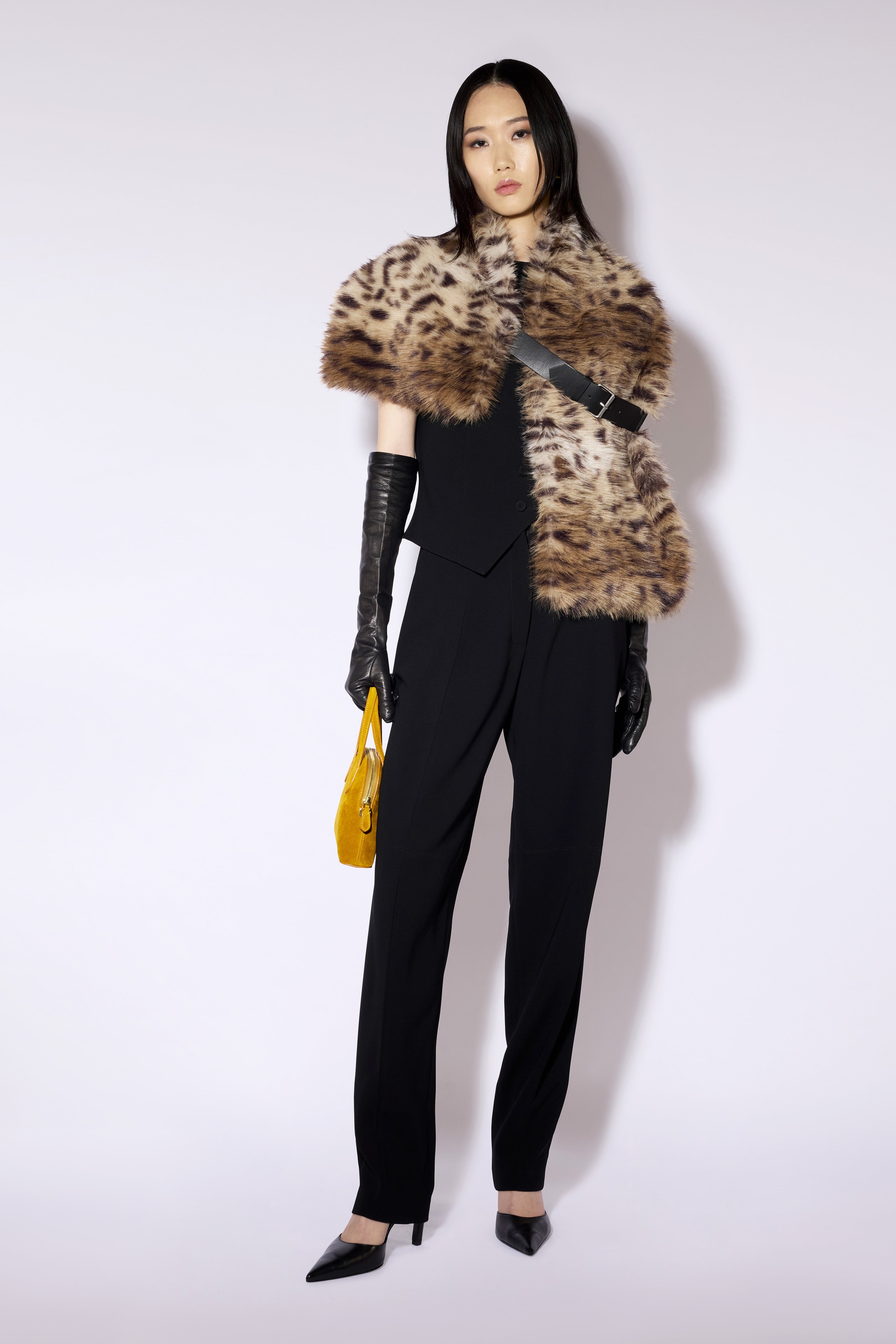 Liviana Conti Bart gilet tailleur noir crêpe taille 40