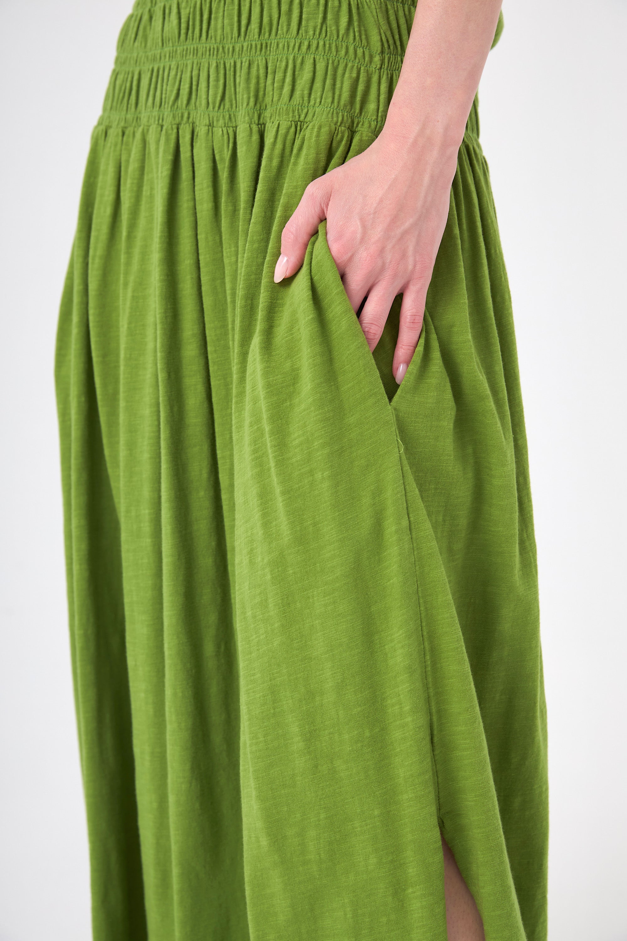 Chicosoleil Wendy jupe longue verte S flanelle coton