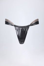 Oh Polly Maravi Bas Bikini String Argent Chrome Froncé