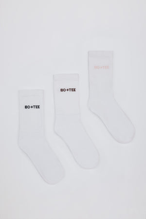 Oh Polly Bo+Tee BT1585B chaussettes lot 3 rose coton