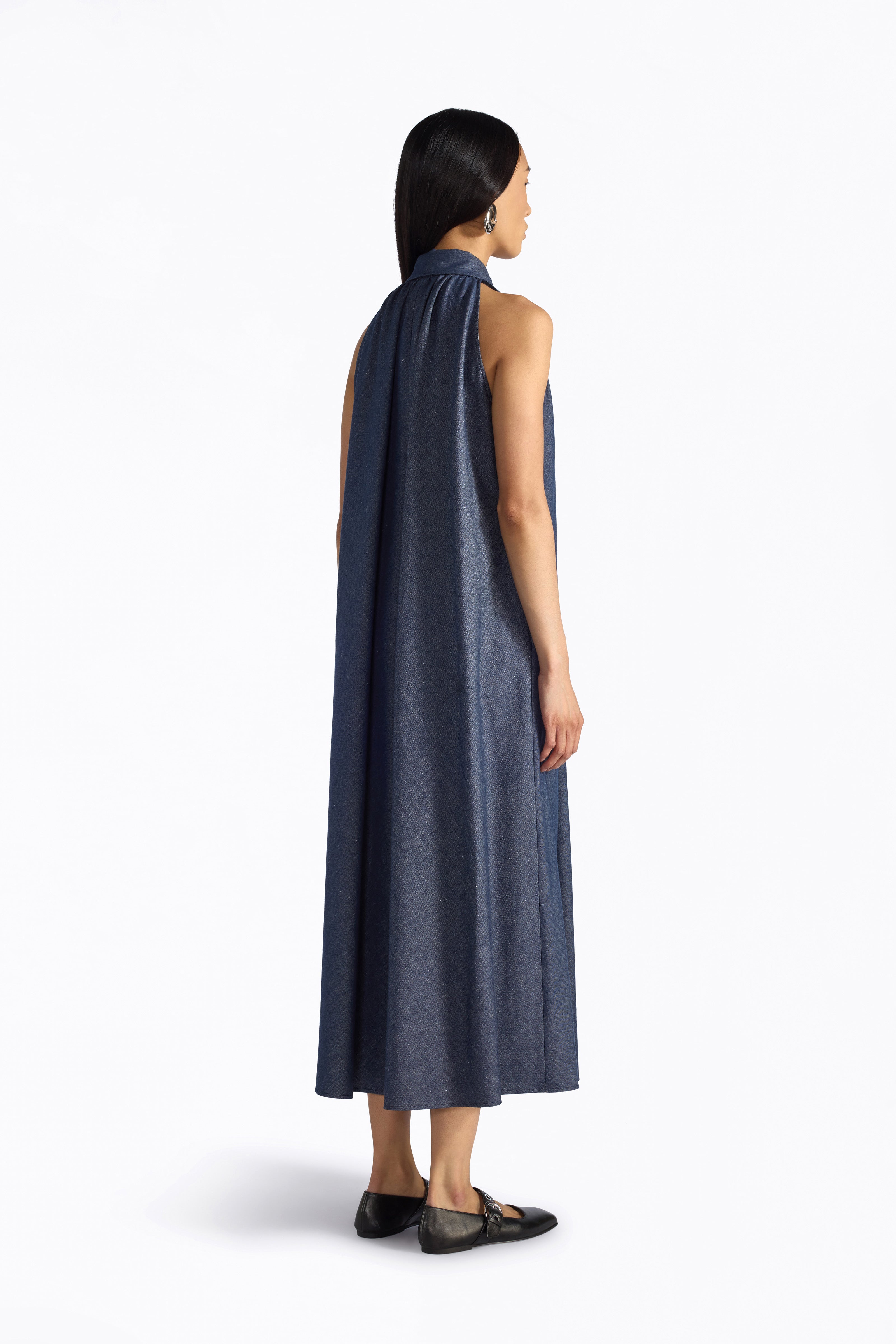 Liviana Conti Joyce robe chemise blue denim