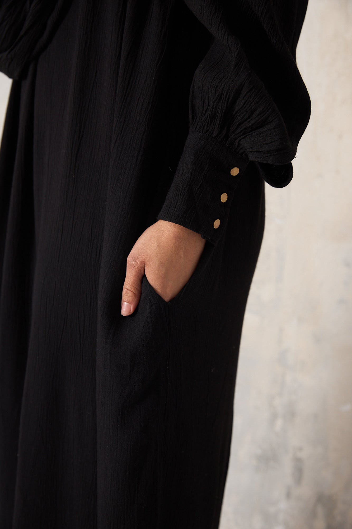 Chicosoleil Ozalee robe longue noire viscose fluide