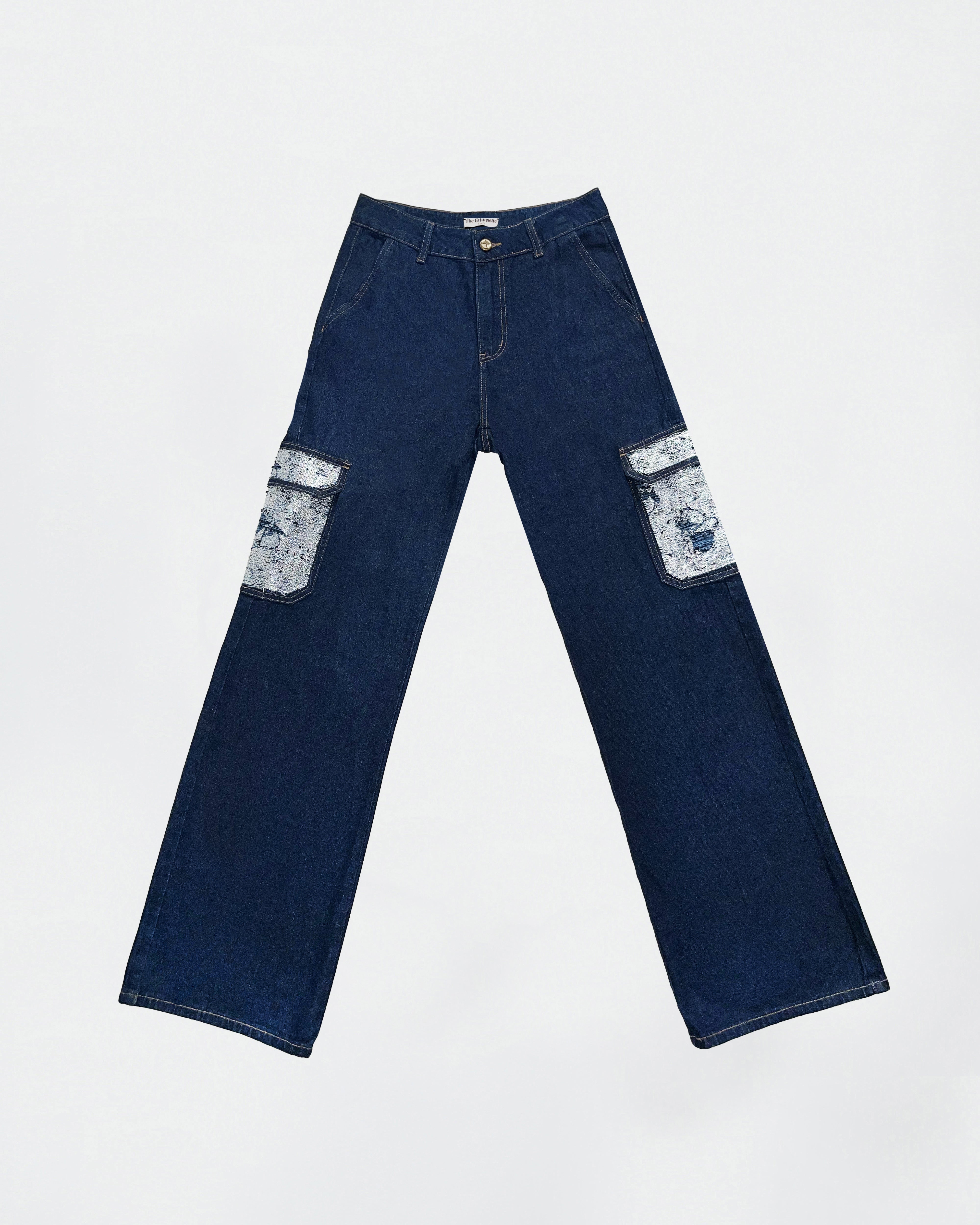 The Ethiquette Dada Jean droit denim jacquard taille S