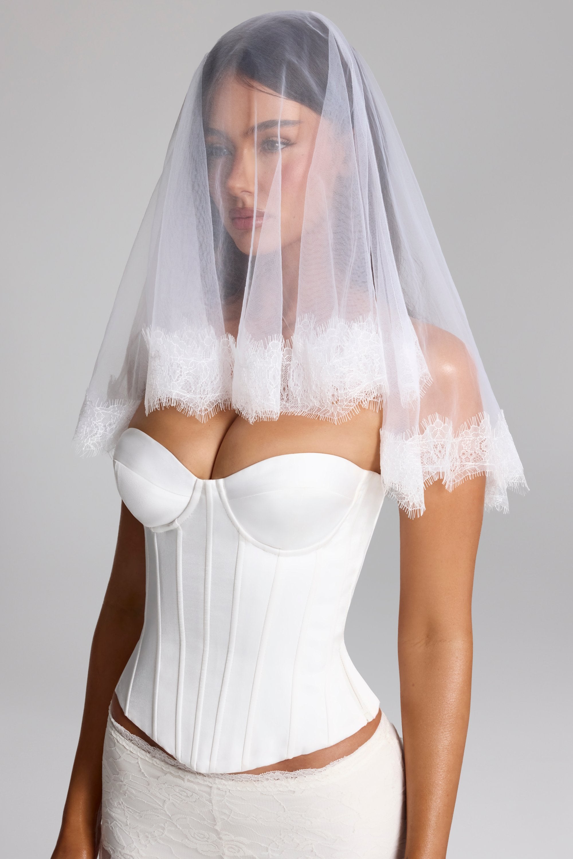 Oh Polly Trixie Voile Blanc Dentelle Tulle Taille Unique