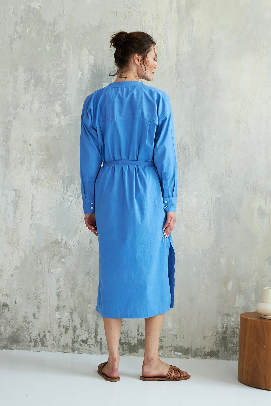 Chicosoleil Robes Robe Bambou bleu saphir coton S