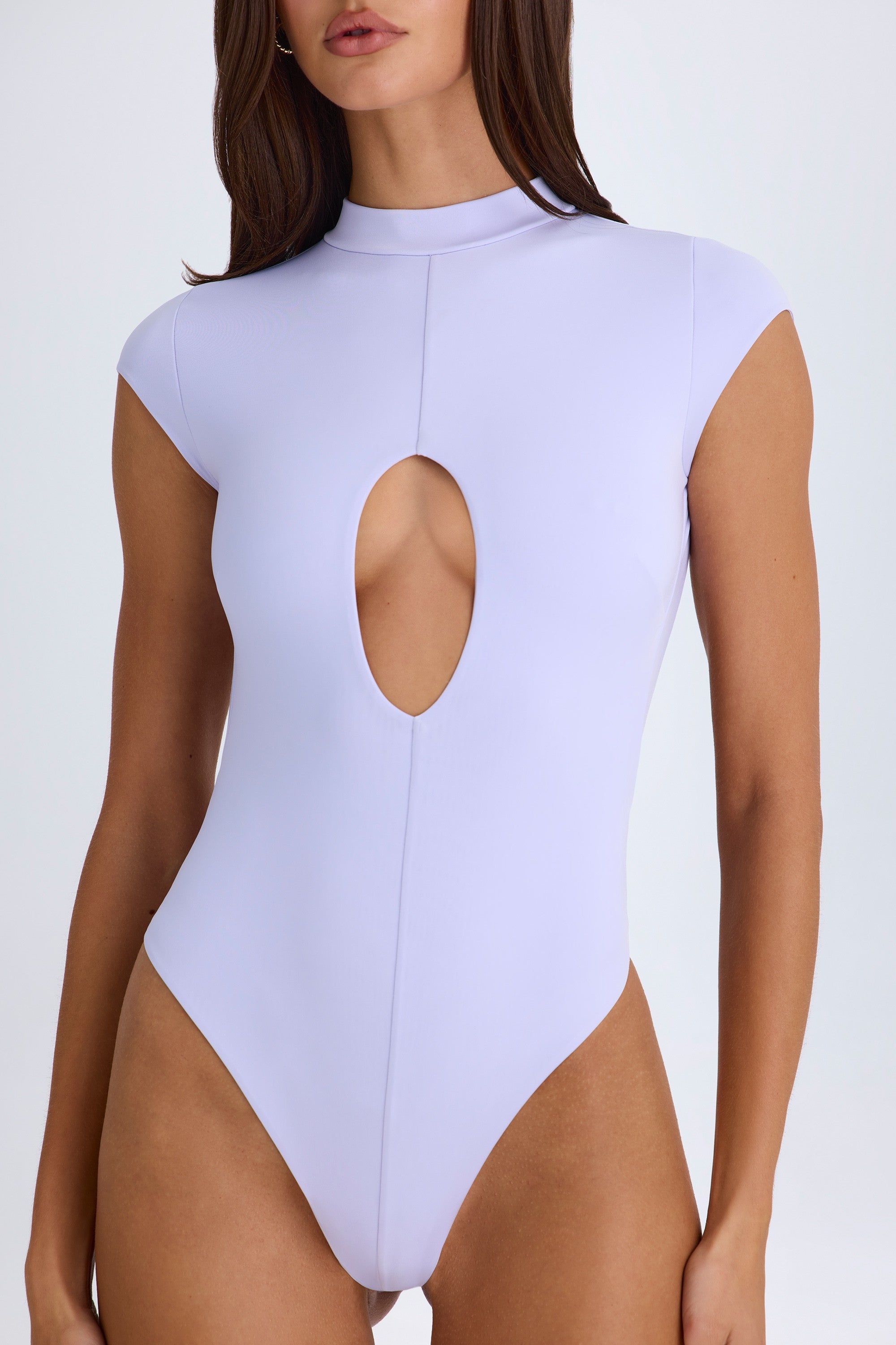 Oh Polly Madison body découpé lilas col montant