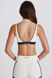 Oh Polly Bo+Tee brassière sport coconut col V superposée