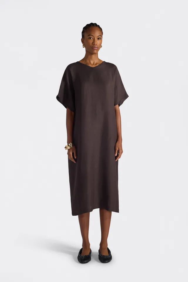 Liviana Conti Natalie robe midi fondente 40 viscose-lin