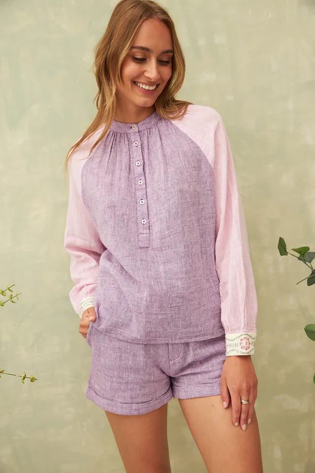 Chicosoleil Tomie top manches longues violet coton