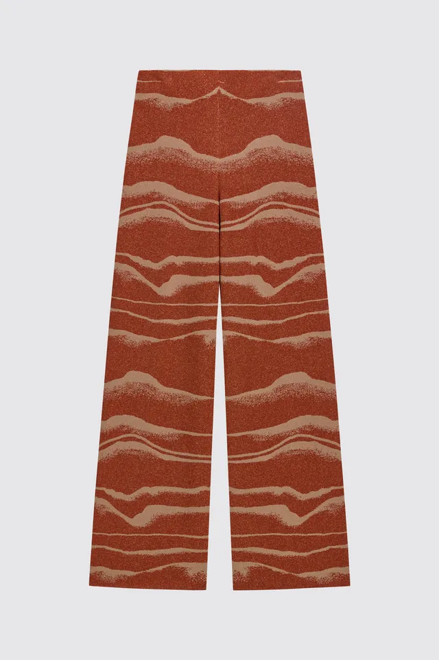 Liviana Conti Graham pantalon jacquard lamé seashell droit