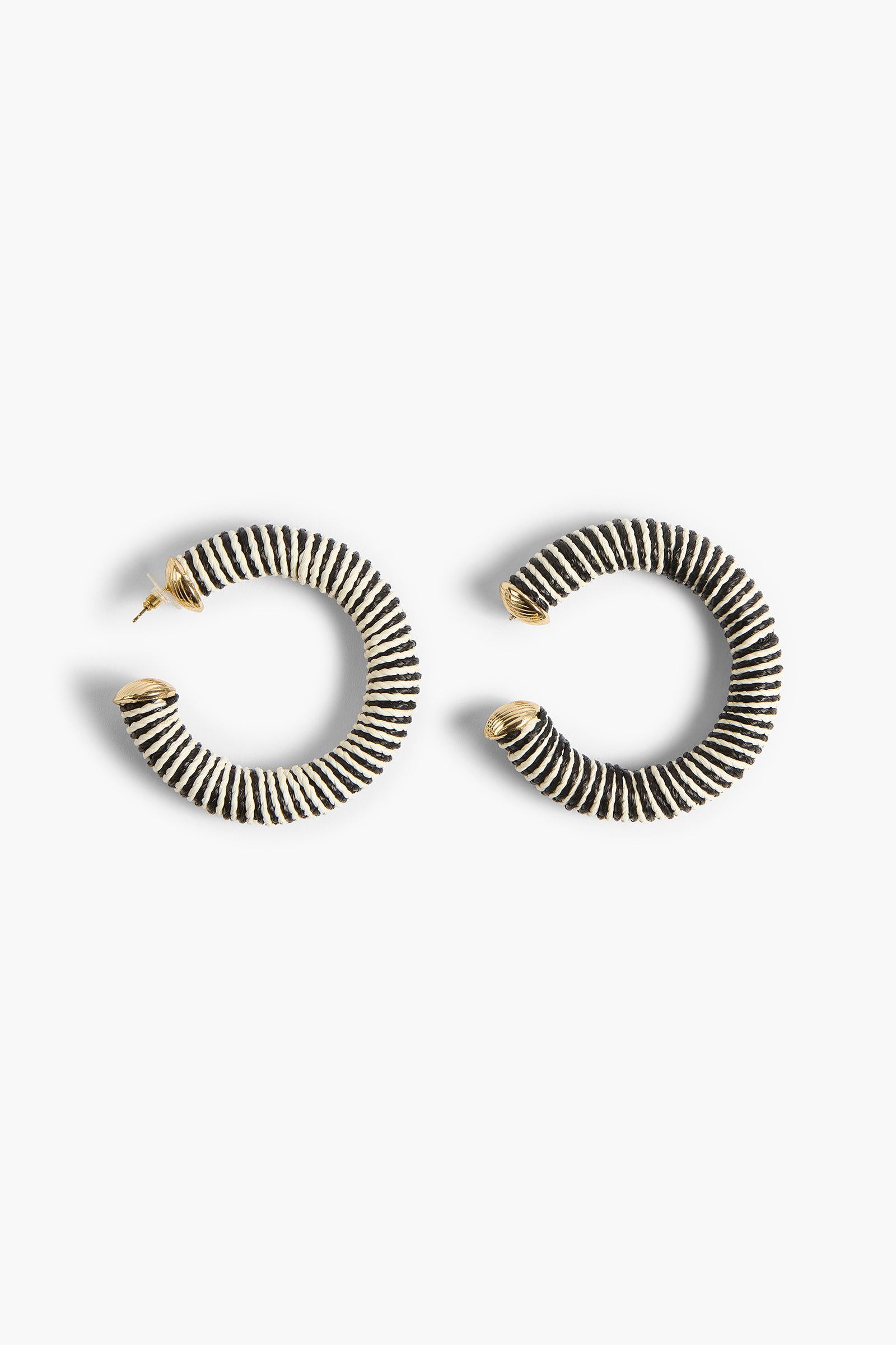 Liviana Conti Bijoux Bette boucles d'oreilles beurre-noir raphia