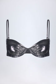 Oh Polly Swim Aluna haut de bikini argenté armaturé