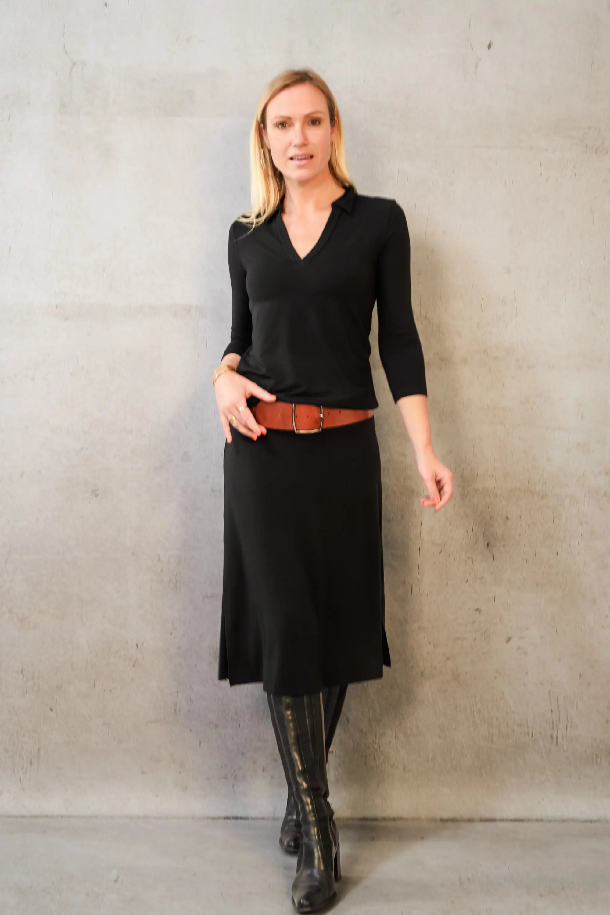 Thelma & Rose Candice polo-chemise noir 34