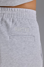 Oh Polly Jogging Gris Chiné Coton Taille Haute 100% Coton