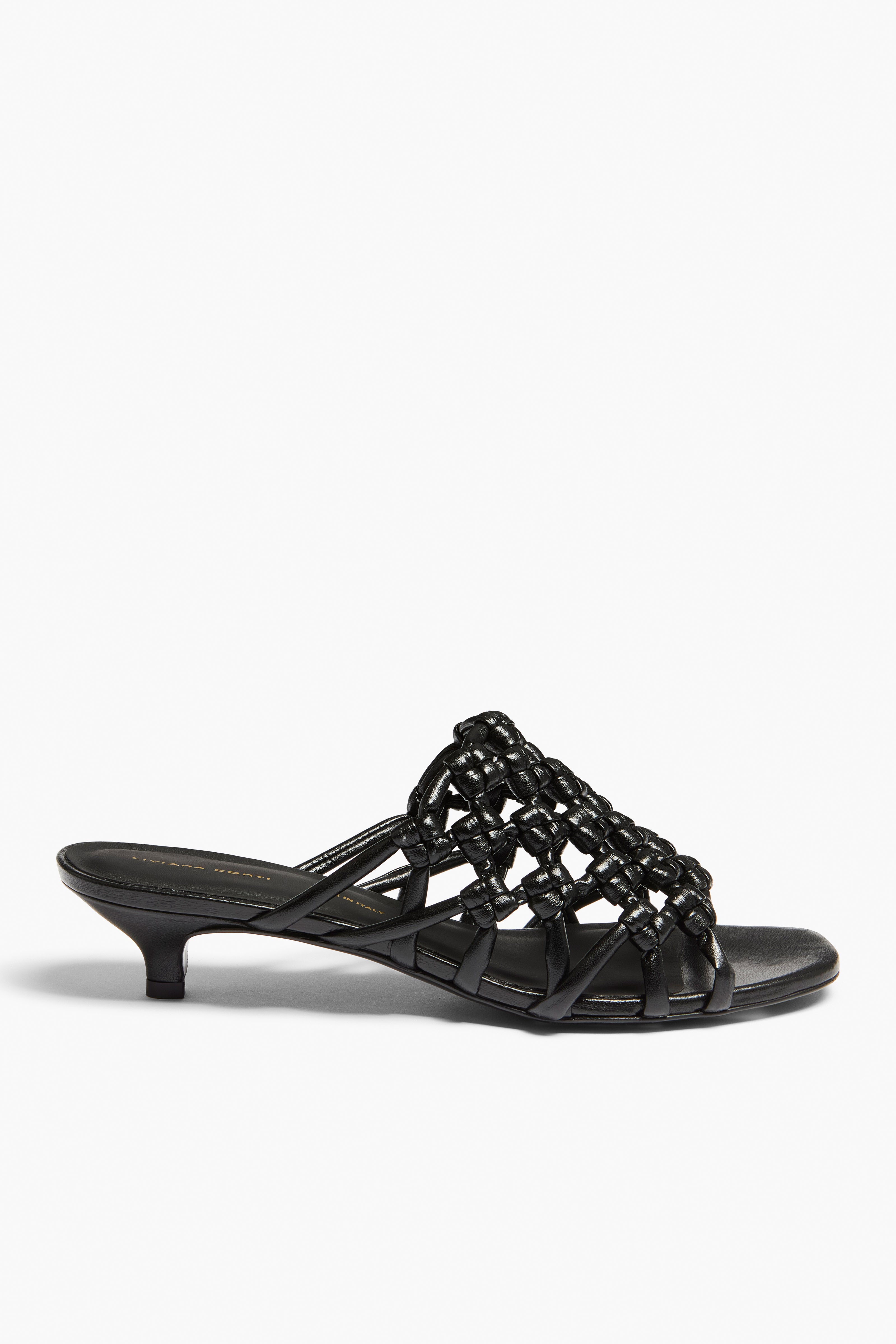 Liviana Conti Rebecca mules noires cuir talon 30 mm