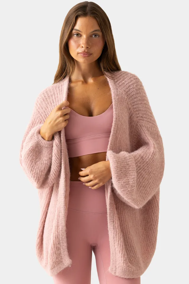 Oh Polly Bo+Tee gilet maille douce rose ballet S