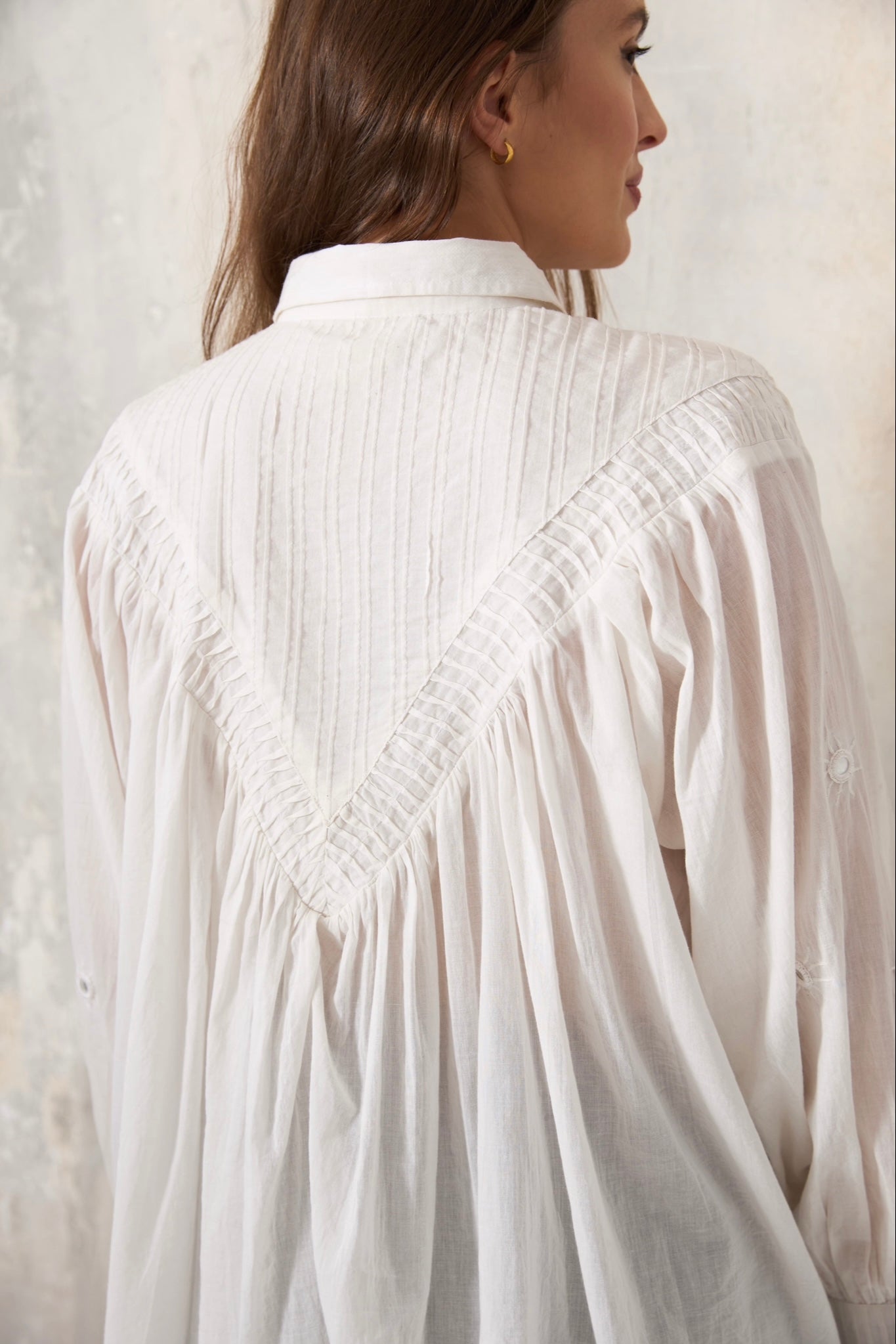 CHICOSOLEIL KAÏ chemise off white coton oversize